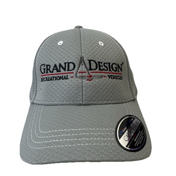 Grand Design RV Cap America Golf baseball cap Strap Back Gray NWT UV Quick Dry - Picture 1 of 9